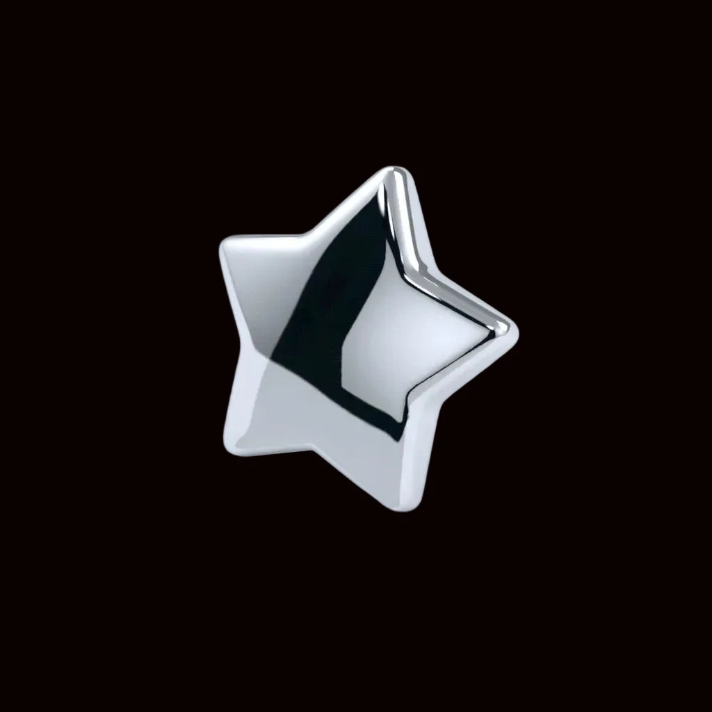 "Puffy Star" 14k WG