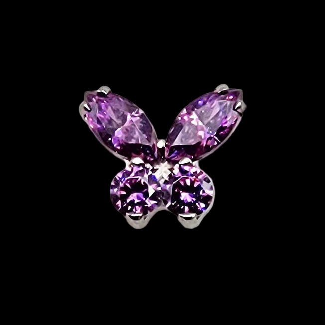 "Butterfly" Purple CZ Ti.