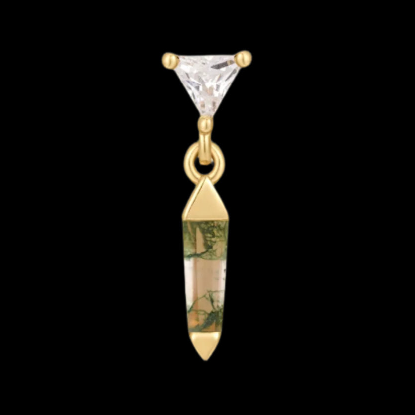 "Savvy" Moss Agate YG