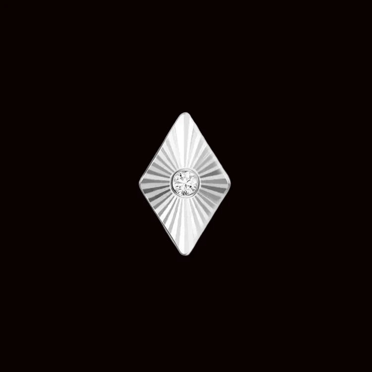 "Sloan Ray Rhombus" Genuine Diamond WG