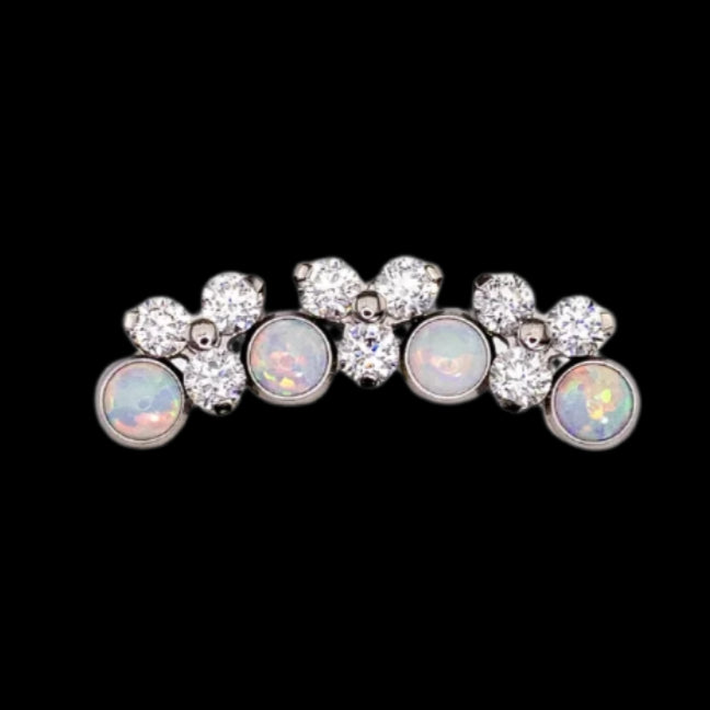 "Tiara" CZ/White Opal Ti.