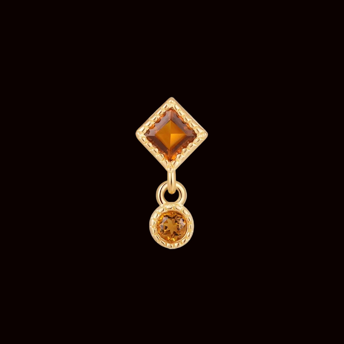 "Trellis" Genuine Madiera Citrine 14K YG