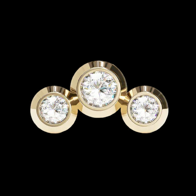 "Trio Curve" Genuine Diamond YG