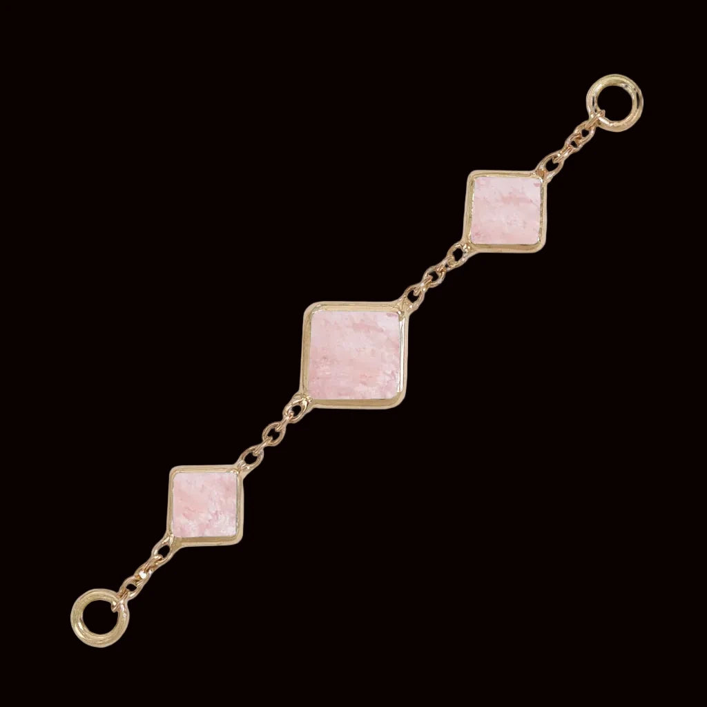 Triple Morganite Chain YG