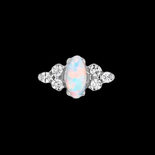 "Venus" White Opal/CZ Ti.