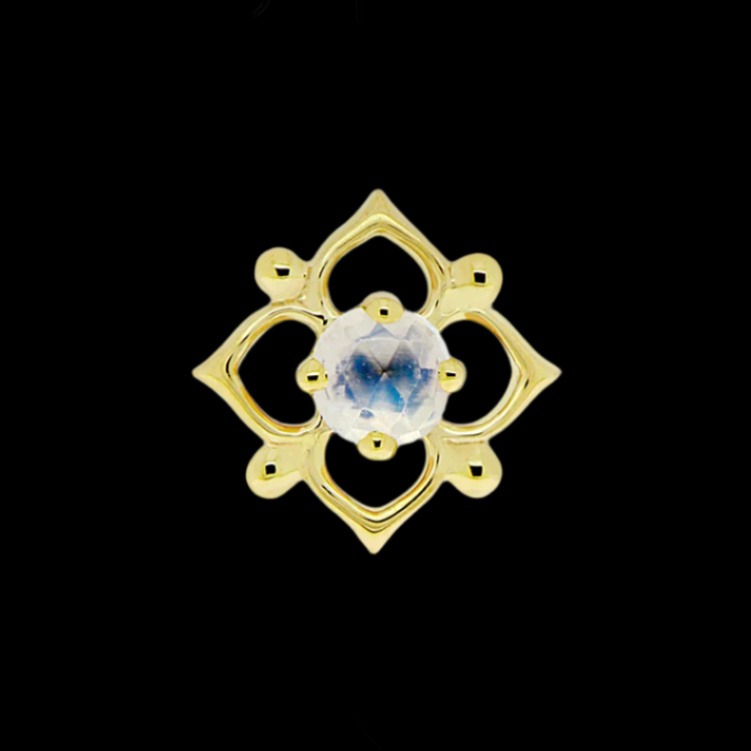 "Yofi Dot" Genuine Moonstone YG