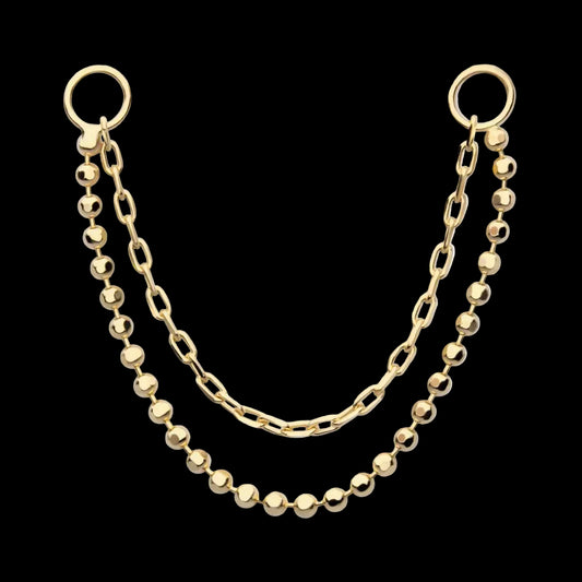 2 Tier Bead Chain YG