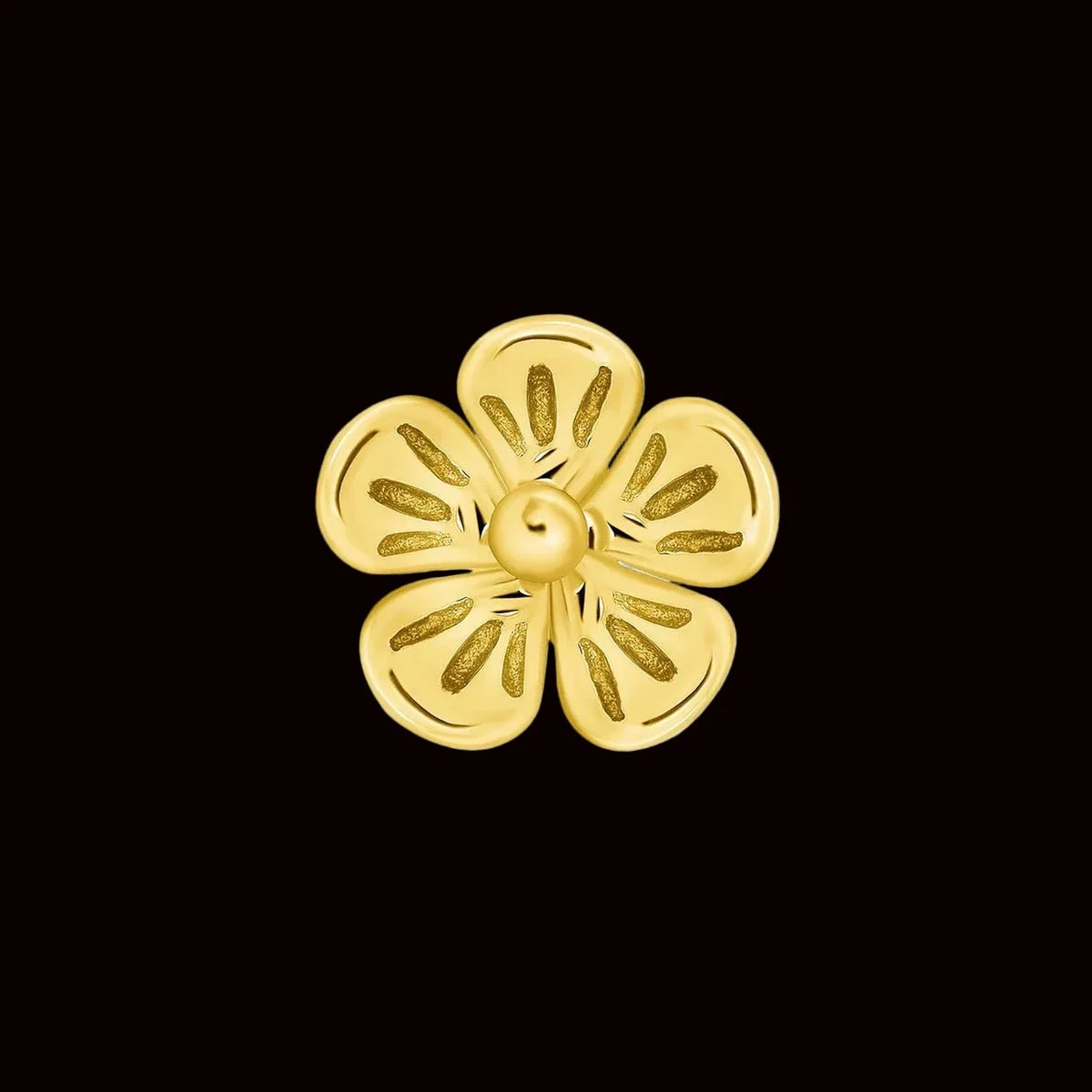 3D Flower 14k YG