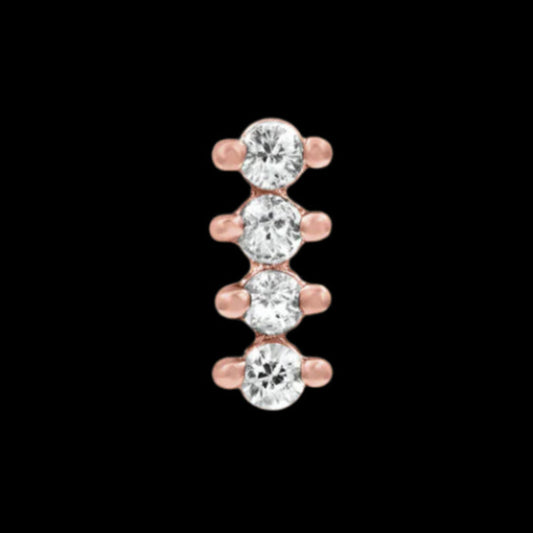 4 gem CZ Bar RG