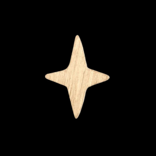 4 Point Star Brushed YG