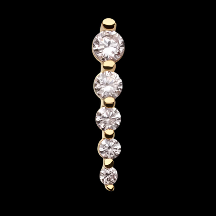 5 Gem CZ Graduating Cluster Prong YG