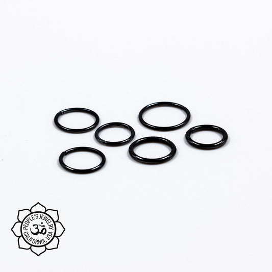 20g 5/16 Black Nio Seam Ring (People's)