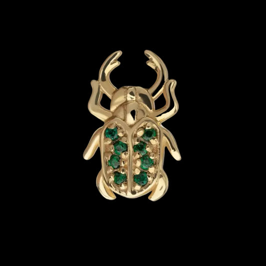 "Guardian Beetle" Green CZ YG