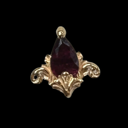 "Awakening" Genuine Rhodolite YG