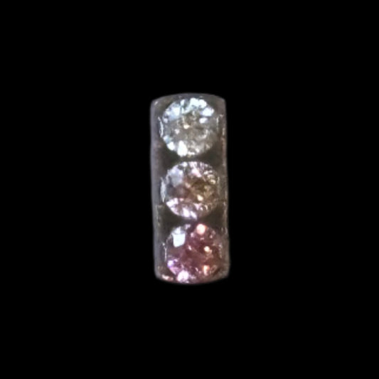 3 gem Pink Ombre Bar Ti.