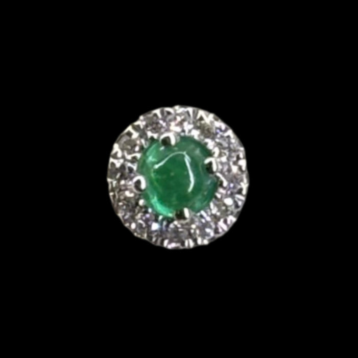"Emerald Halo" Genuine Emerald/Diamond WG