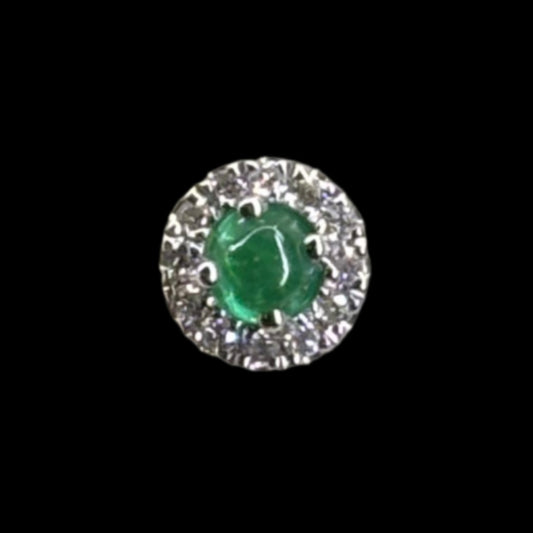 "Emerald Halo" Genuine Emerald/Diamond WG