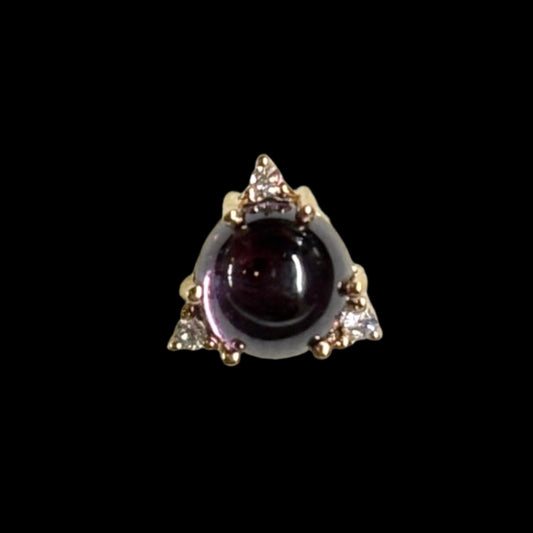 "Monica" Genuine Spinel/Diamonds YG