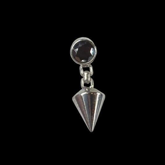 Black Bezel Spear Dangle Ti.