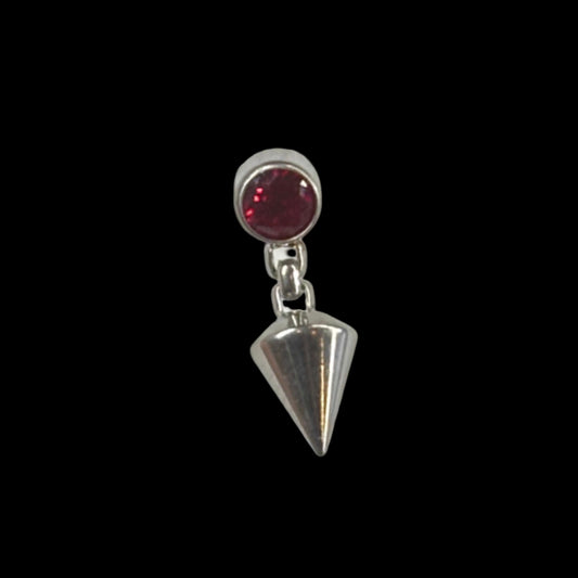 Red Bezel Spear Dangle Ti.