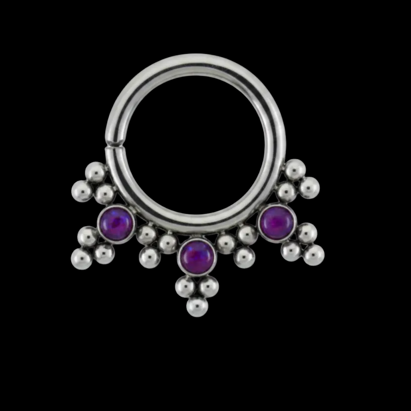 "Vanita" Purple CZ Polished Nio.