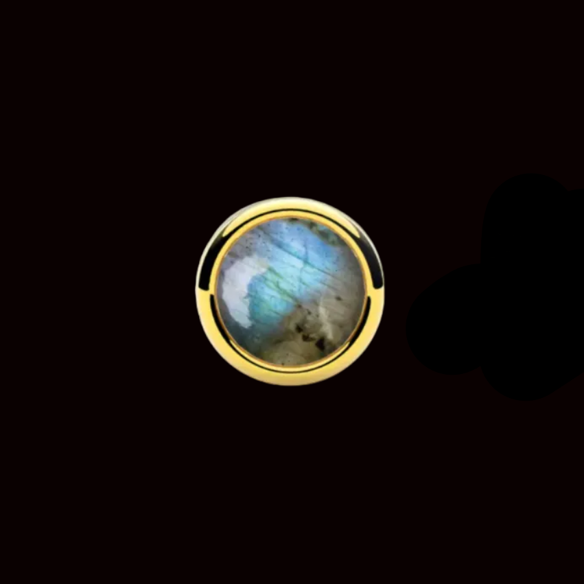 3m Genuine Labradorite Bezel YG