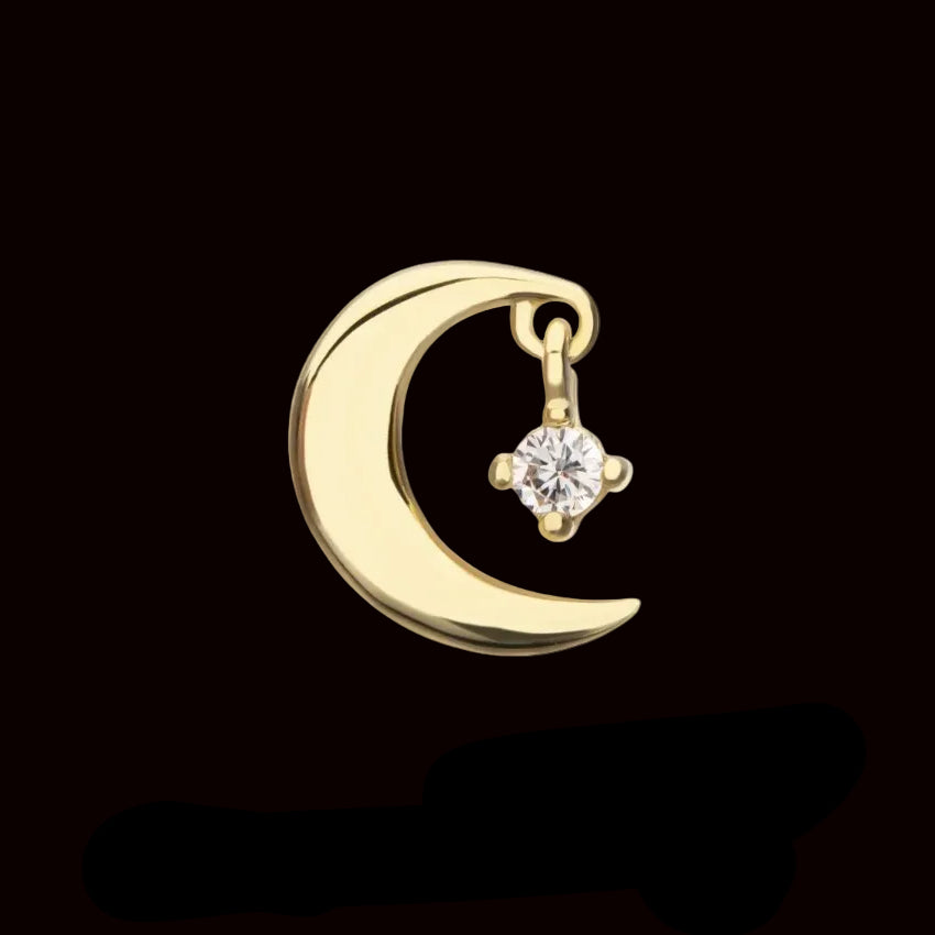 "Moon Drop" Lab Diamond 14k YG