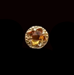"Orbis Crown" Genuine Citrine 14k YG
