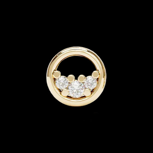 "Trio Diamond Circle" Lab Diamond YG