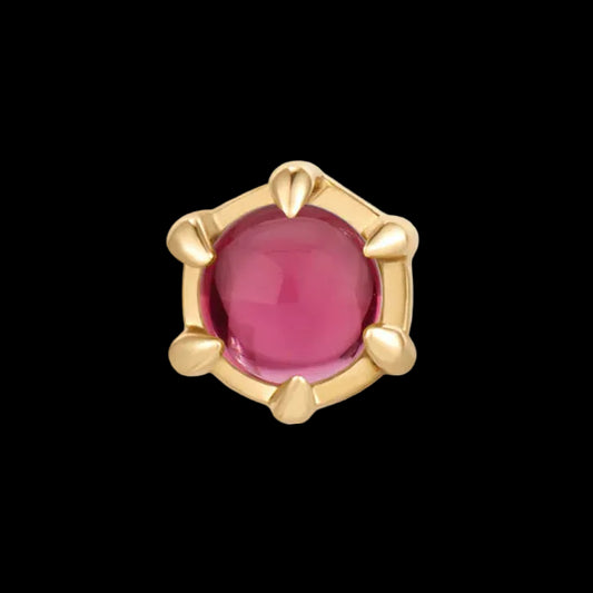 "Amulet" Genuine Purple Pyrope YG
