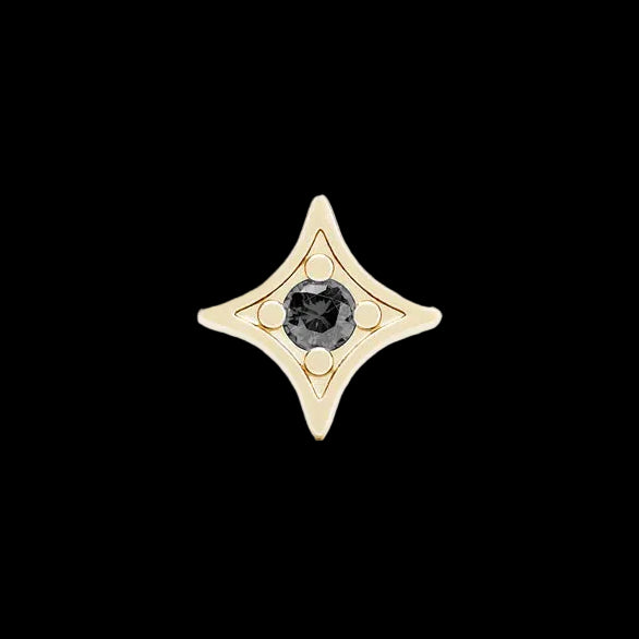 "Starburst" Genuine Black Diamond YG