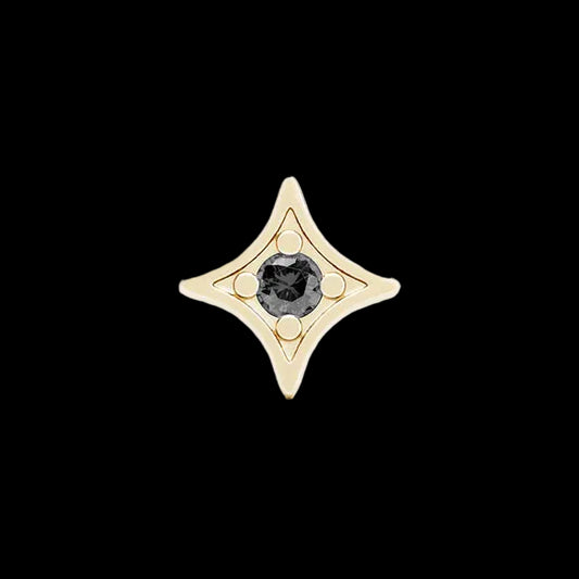 "Starburst" Genuine Black Diamond YG
