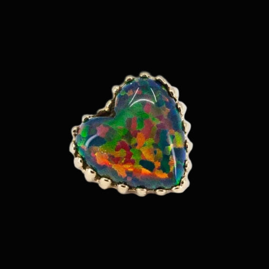 Black Opal Heart YG