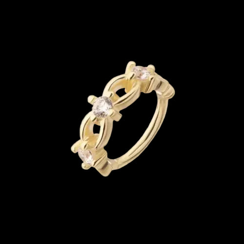 18g 5/16 CZ Braided Clicker YG