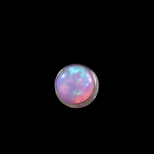 4m Bubblegum Pink Opal 14g Threaded Top Ti