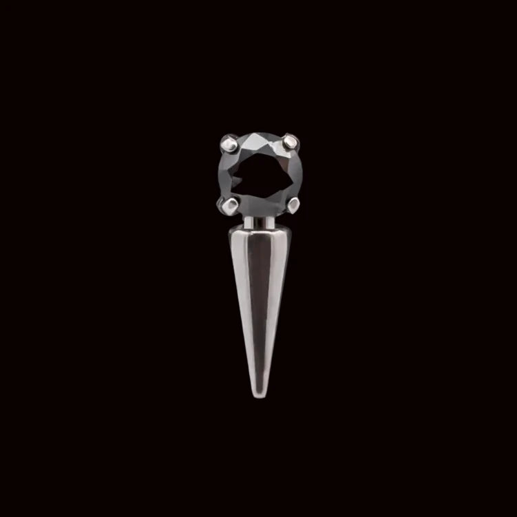 "Caden" Black CZ Ti.