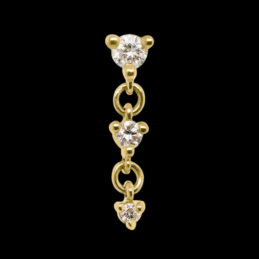 "Cascade 3" Genuine Diamond YG