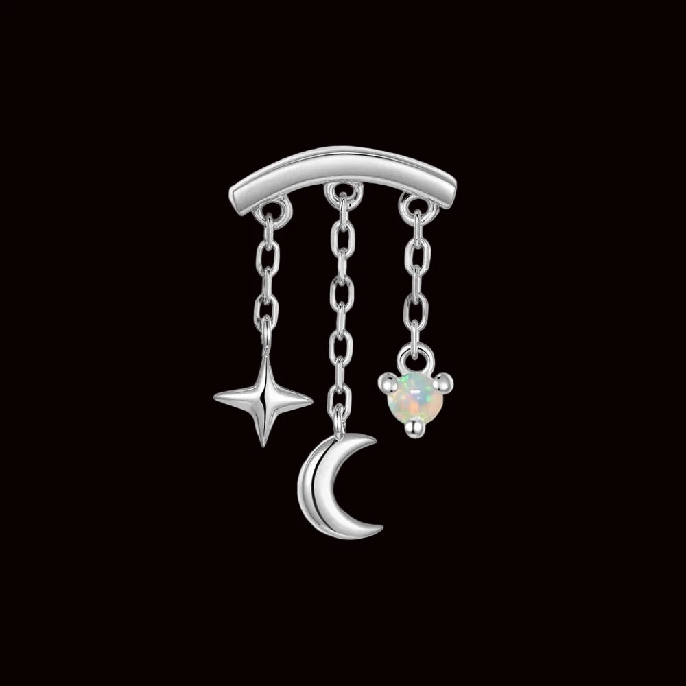 "Cassiopeia" Genuine White Opal 14k WG