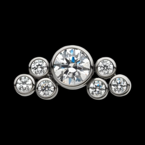 CZ Bezel Cluster Ti.