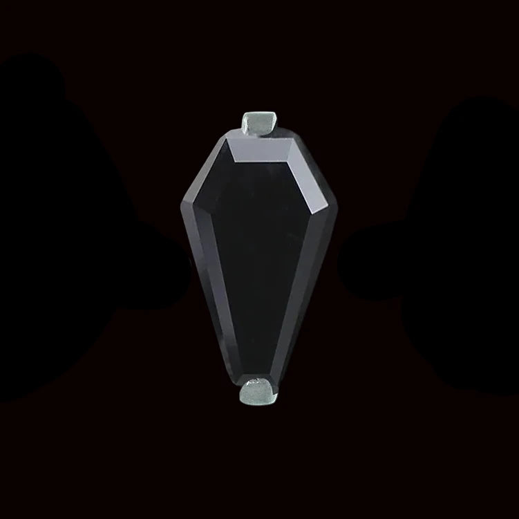 "Coffin Prong" Black CZ Ti.