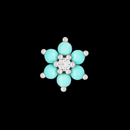 "Cultivate" Genuine Turquoise/CZ WG