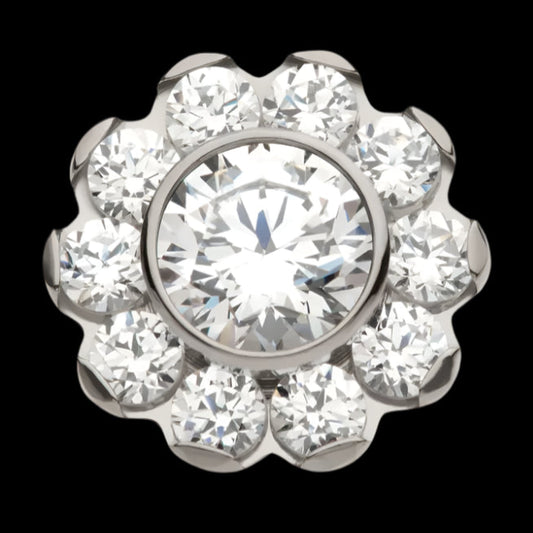 Lg CZ Flower 16g Threaded Top Ti