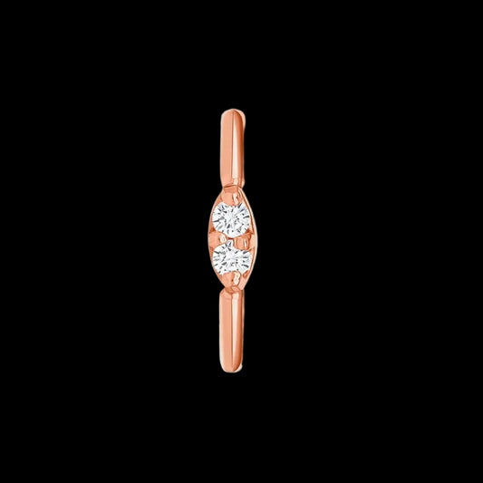 CZ Marquise Prong 18g 5/16 RG Seamring