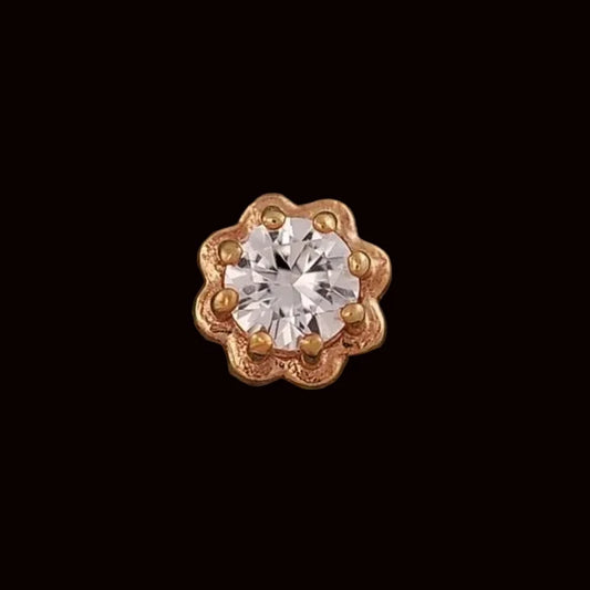 "Dandy" Genuine White Sapphire RG