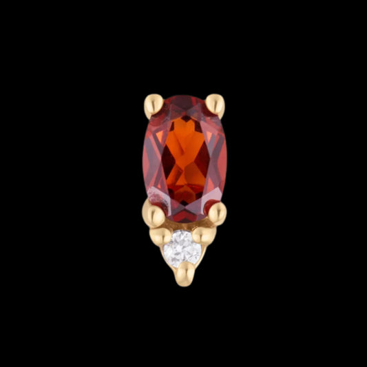 "Desden" Genuine Garnet YG