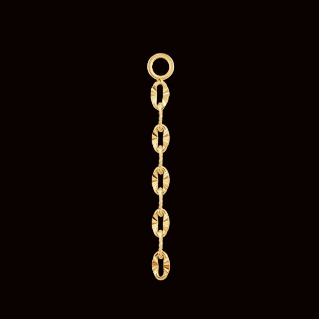 "Diamond Cut Tail" 14k YG Charm