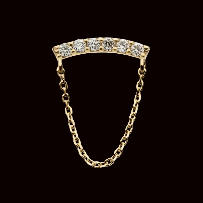 "Diamond Dangle" Lab Diamonds 14k YG