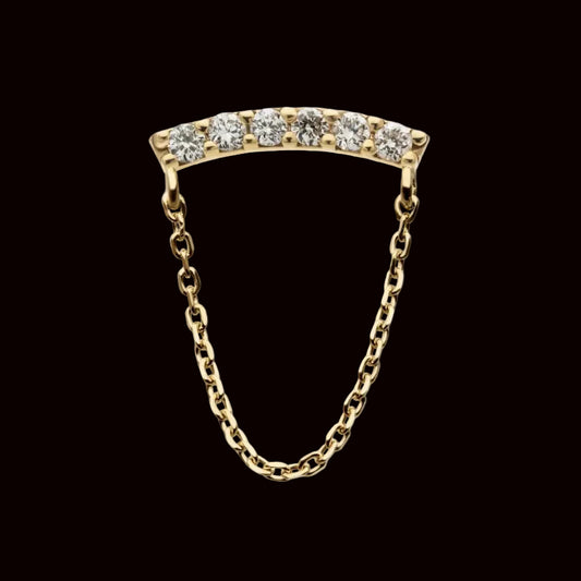 "Diamond Dangle" Lab Diamonds 14k YG