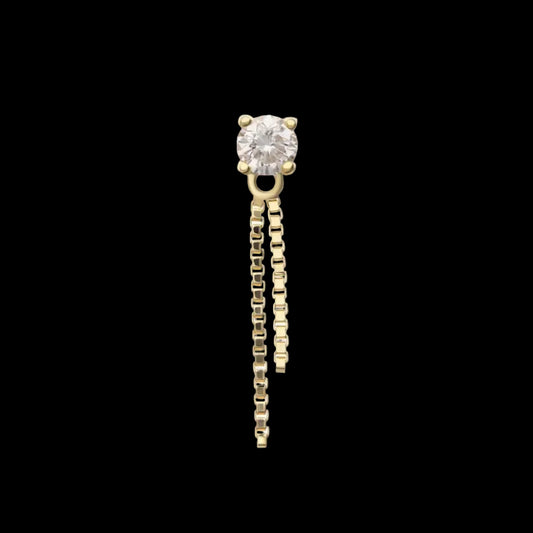 2.5m Lab Diamond Prong Dangle YG