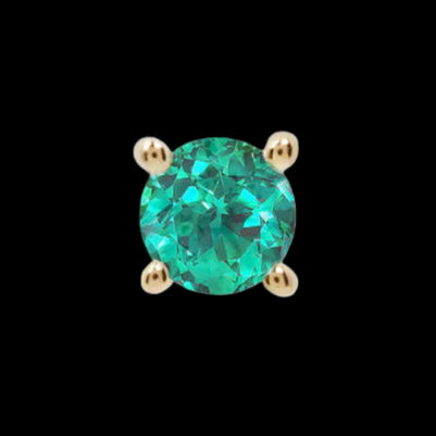 2.5m Lab Emerald Prong YG